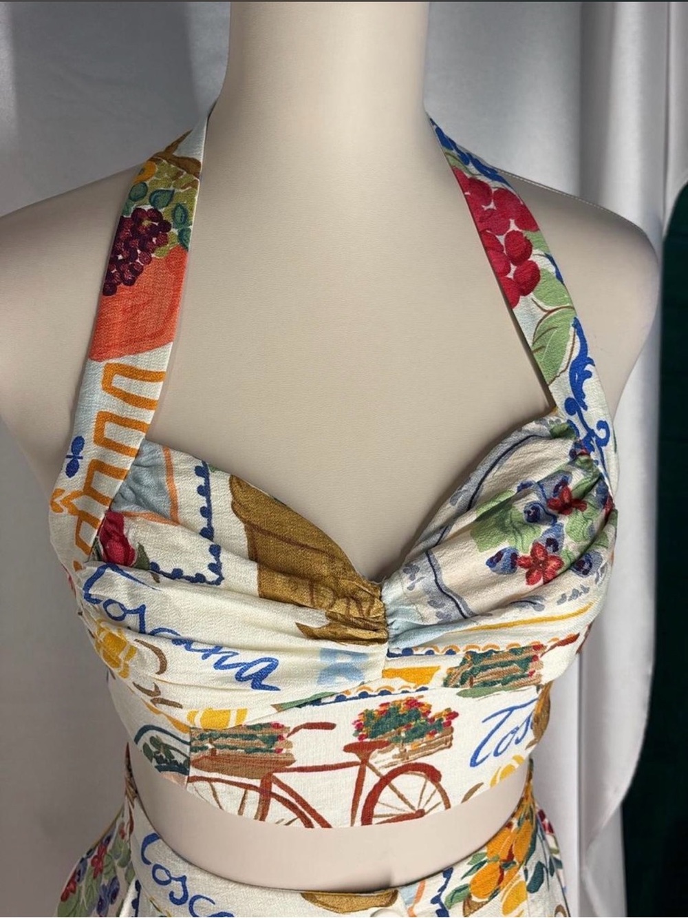 Zara coastal printed two piece - Picture 3 of 6
